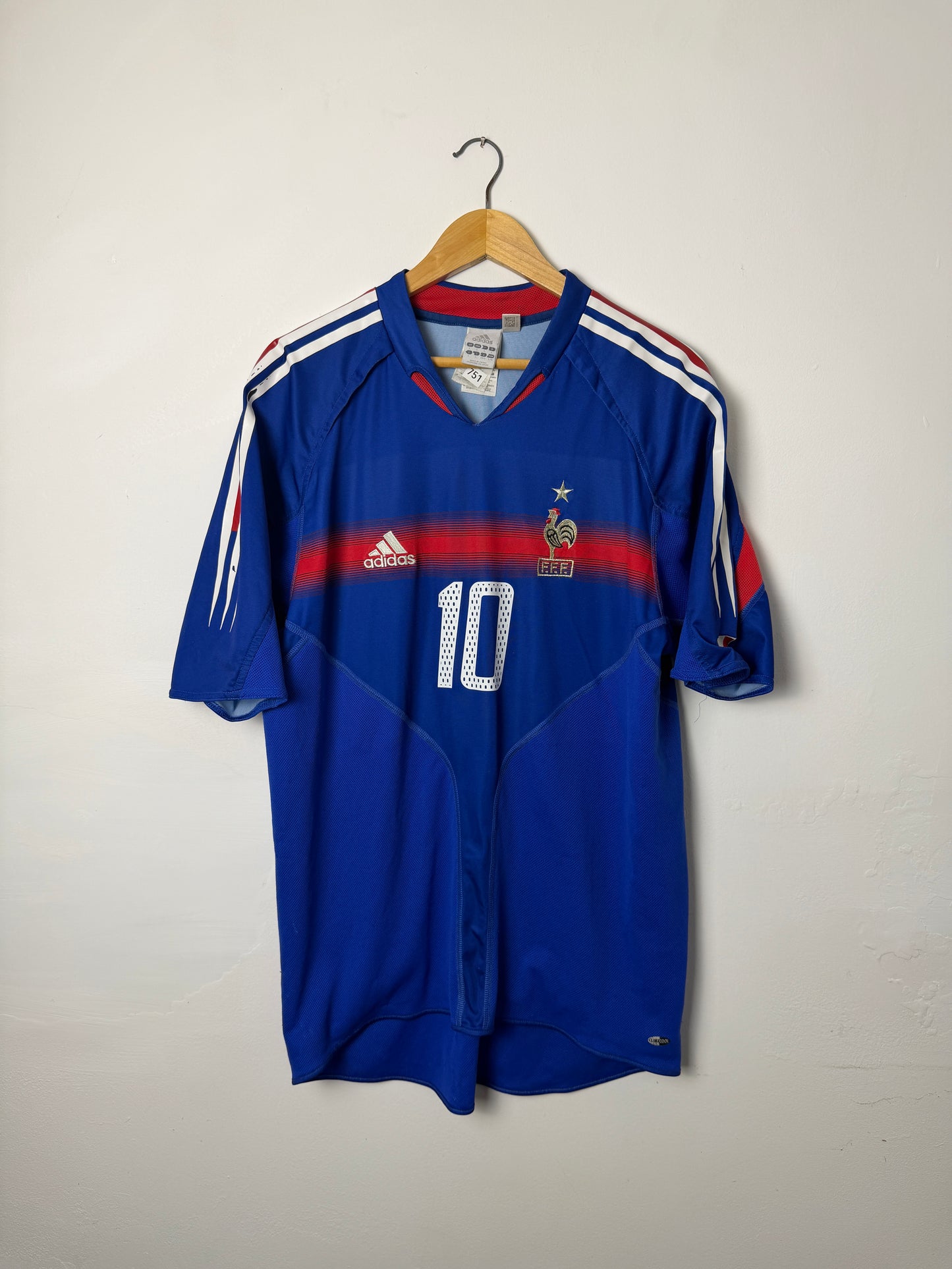 Zinedine Zidane France 2004 home football shirt (L)