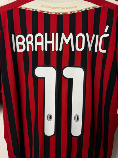 Zlatan Ibrahimovic AC Milan 2011-12 home football shirt (XL)