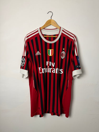 Zlatan Ibrahimovic AC Milan 2011-12 home football shirt (XL)