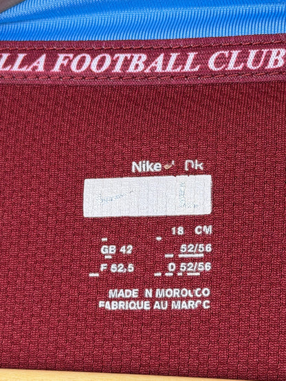 Ashley Young Aston Villa 2007-08 home football shirt (L)