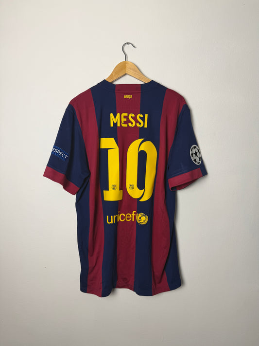 Lionel Messi FC Barcelona 2014-15 home football shirt (XL)