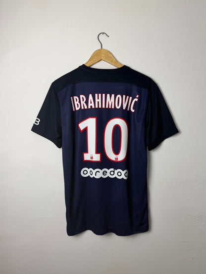 Zlatan Ibrahimovic PSG 2015-16 home football shirt (M)