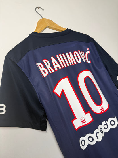Zlatan Ibrahimovic PSG 2015-16 home football shirt (M)