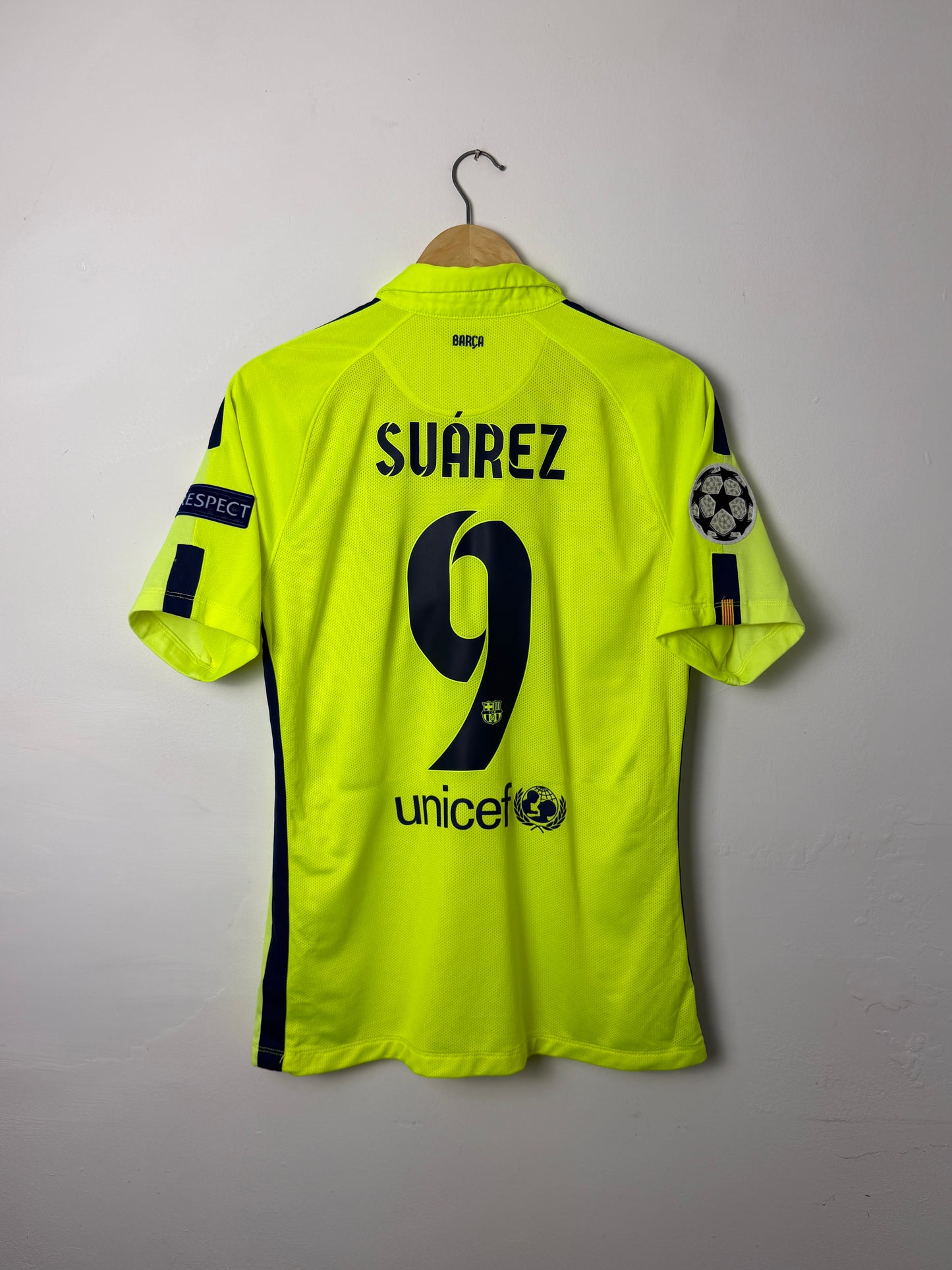 Luis Suarez FC Barcelona 2014-15 third football shirt (L)