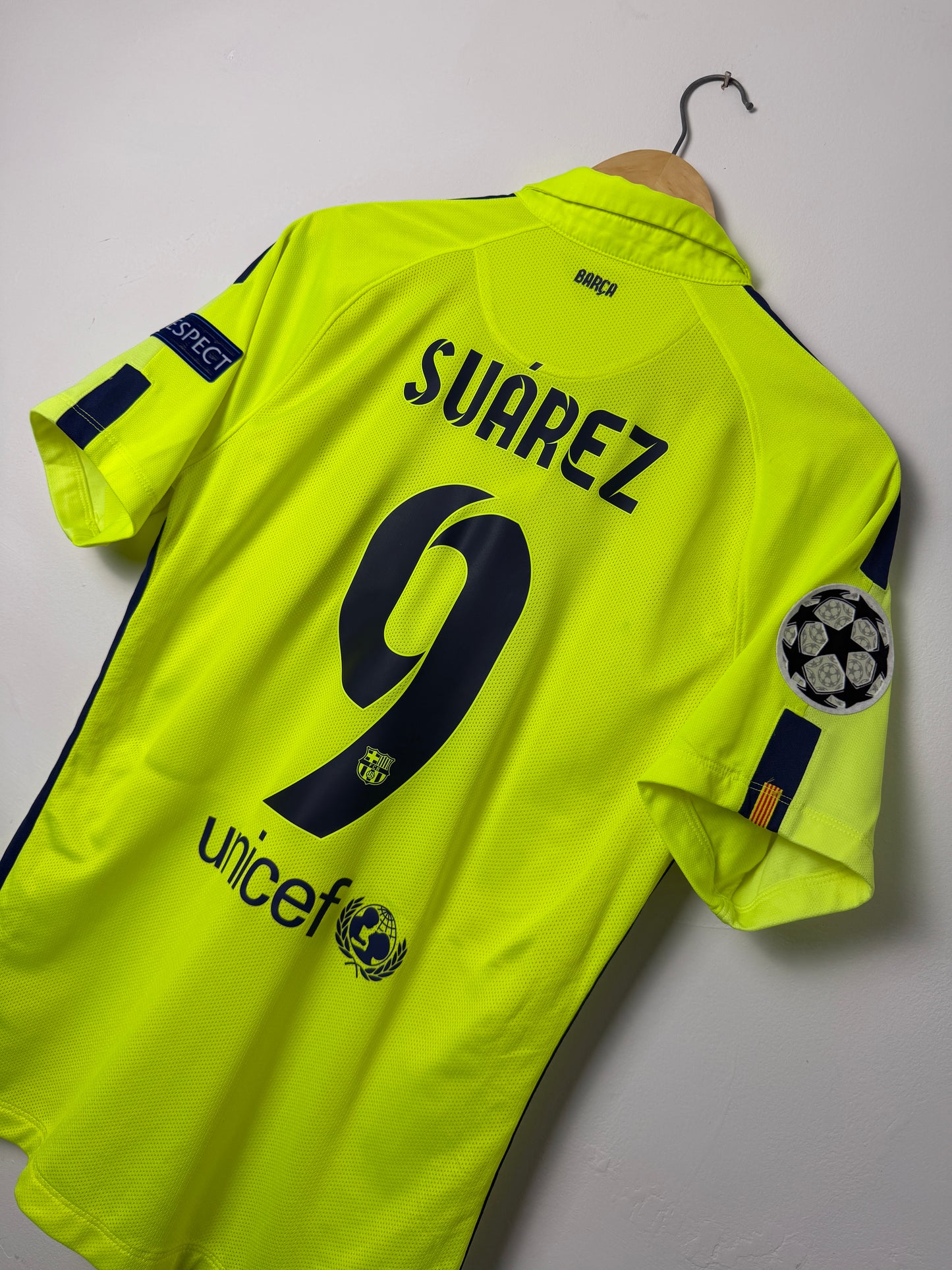 Luis Suarez FC Barcelona 2014-15 third football shirt (L)