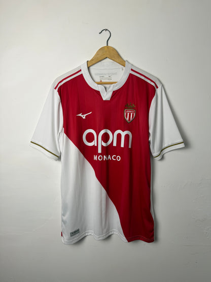 Paul Pogba AS Monaco 2025-26 home football shirt (L)