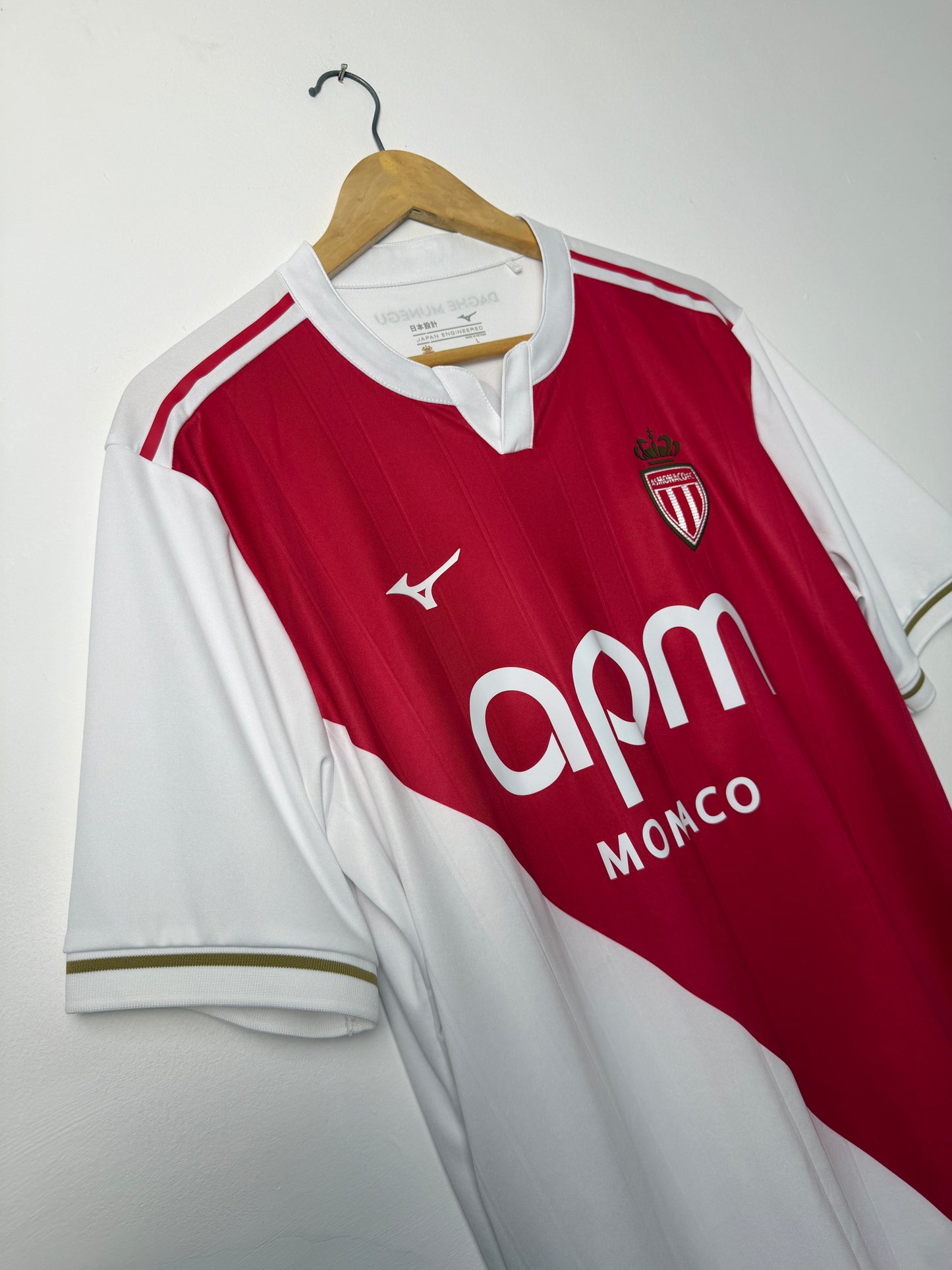 Paul Pogba AS Monaco 2025-26 home football shirt (L)