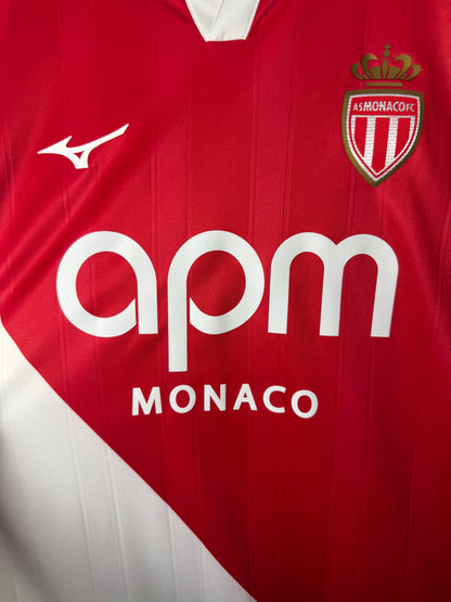 Paul Pogba AS Monaco 2025-26 home football shirt (L)
