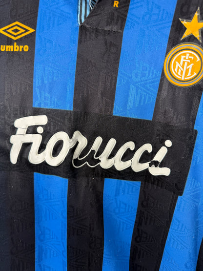 Inter Milan 1992-94 home football shirt (L)