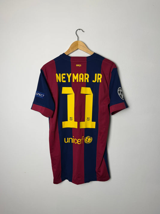 Neymar JR FC Barcelona 2014-15 champions league final home football shirt (M)