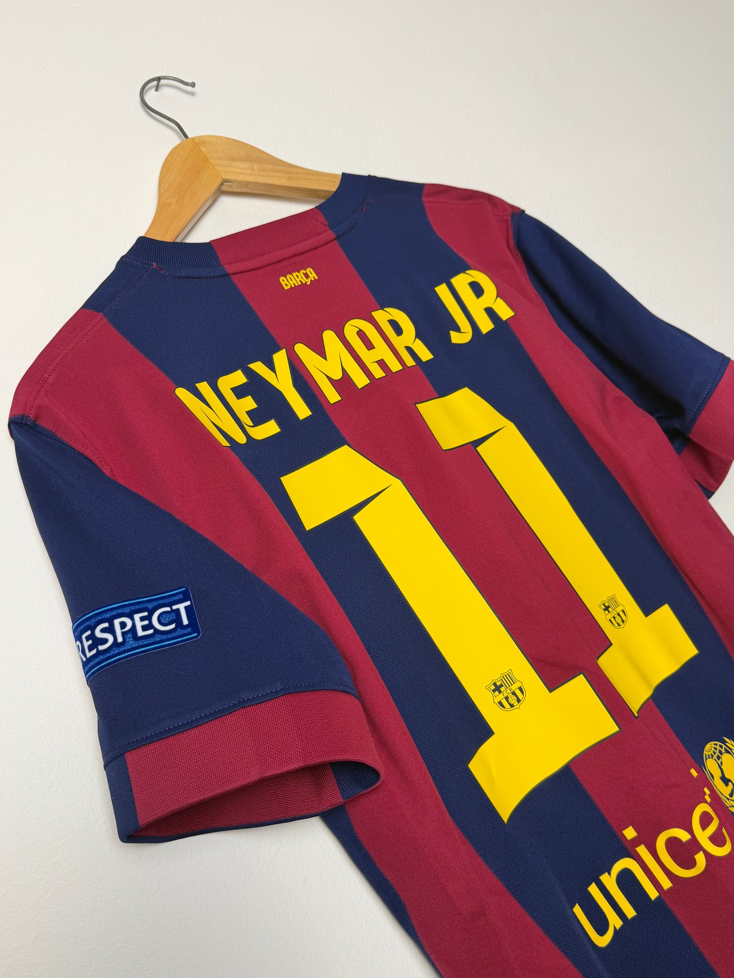 Neymar JR FC Barcelona 2014-15 champions league final home football shirt (M)