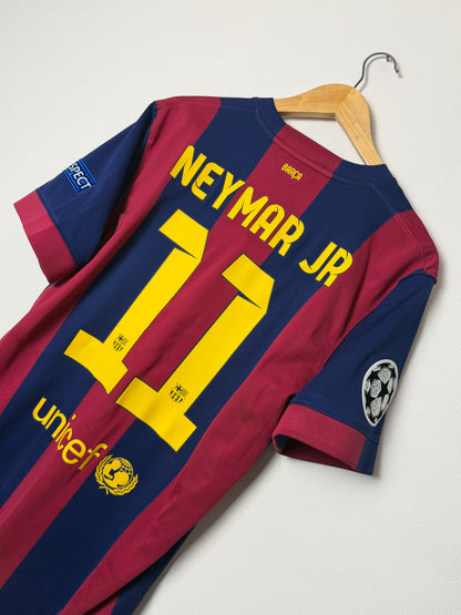 Neymar JR FC Barcelona 2014-15 champions league final home football shirt (M)