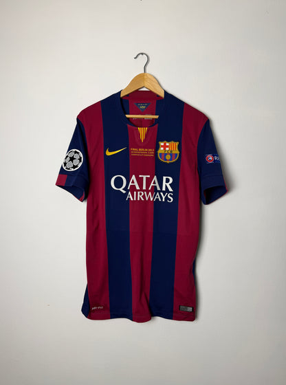 Neymar JR FC Barcelona 2014-15 champions league final home football shirt (M)