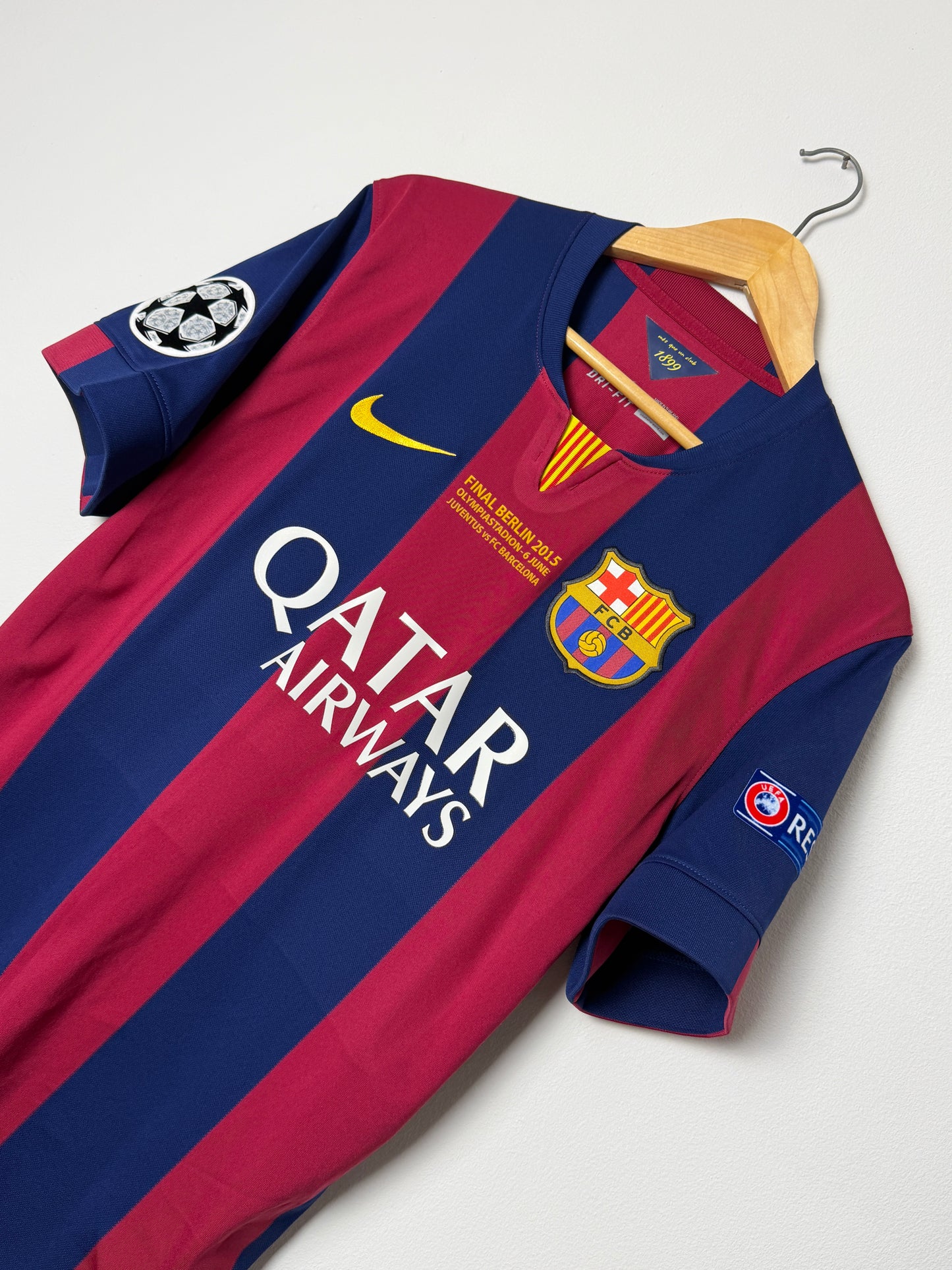 Neymar JR FC Barcelona 2014-15 champions league final home football shirt (M)