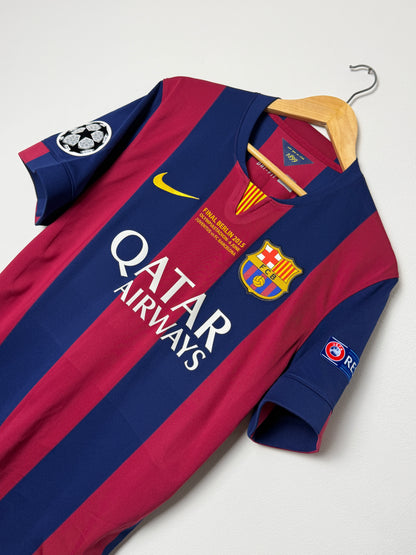Neymar JR FC Barcelona 2014-15 champions league final home football shirt (M)