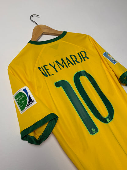 Neymar JR Brazil 2014 home football shirt (M)