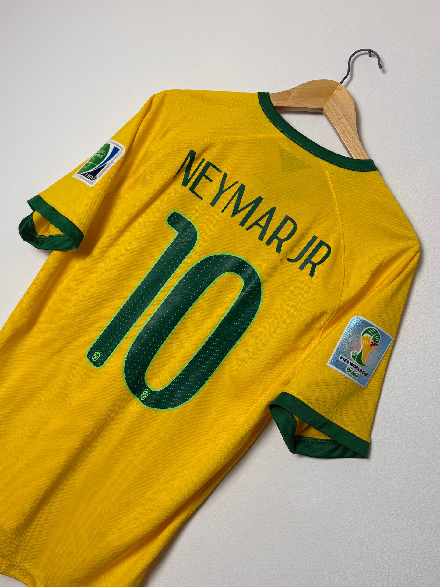 Neymar JR Brazil 2014 home football shirt (M)