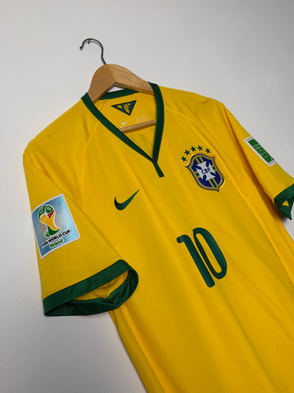 Neymar JR Brazil 2014 home football shirt (M)