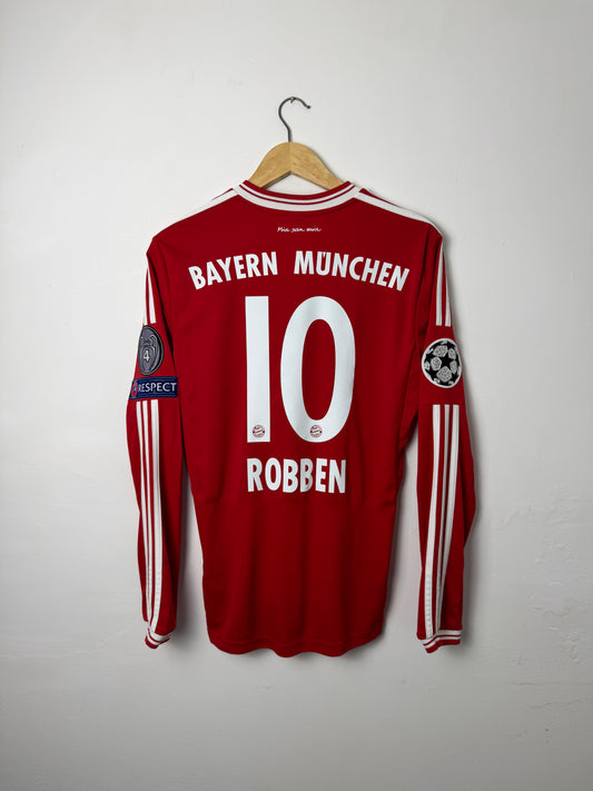 Arjen Robben FC Bayern Munich 2013-14 long sleeve home football shirt (S)