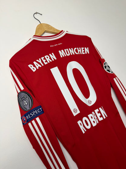 Arjen Robben FC Bayern Munich 2013-14 long sleeve home football shirt (S)