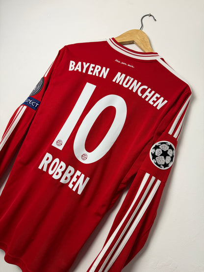 Arjen Robben FC Bayern Munich 2013-14 long sleeve home football shirt (S)