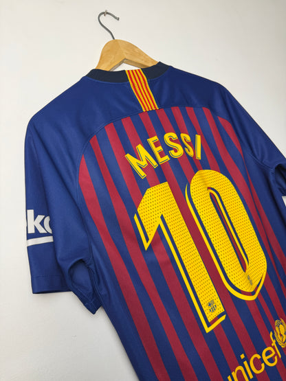 Lionel Messi FC Barcelona 2018-19 home football shirt (M)