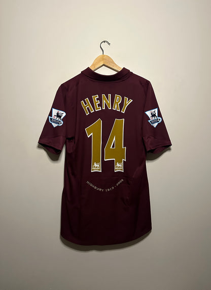 Thierry Henry Arsenal FC Highbury final game edition 2005-06 home football shirt (M)