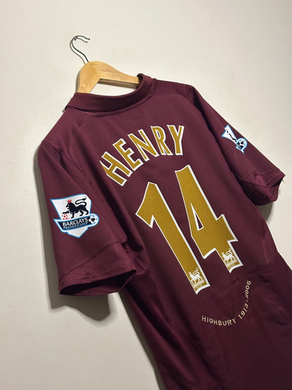 Thierry Henry Arsenal FC Highbury final game edition 2005-06 home football shirt (M)