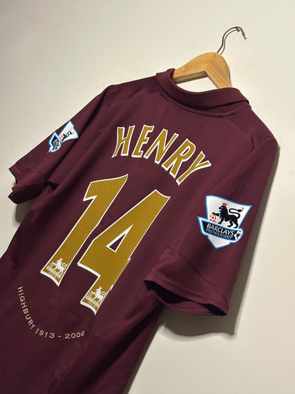 Thierry Henry Arsenal FC Highbury final game edition 2005-06 home football shirt (M)
