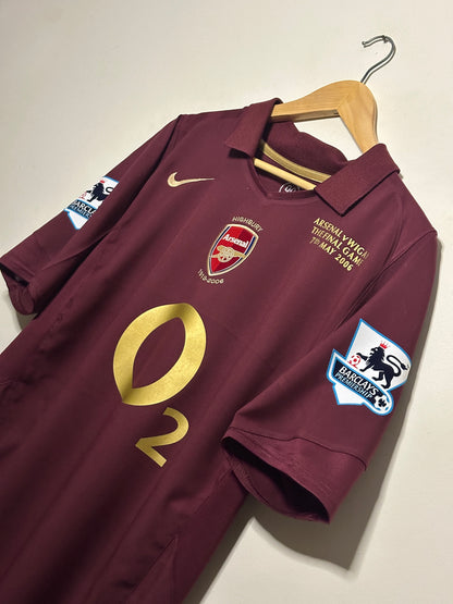 Thierry Henry Arsenal FC Highbury final game edition 2005-06 home football shirt (M)