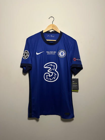 N'golo Kante Chelsea FC 2020-21 final edition home football shirt (M)