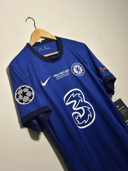 N'golo Kante Chelsea FC 2020-21 final edition home football shirt (M)
