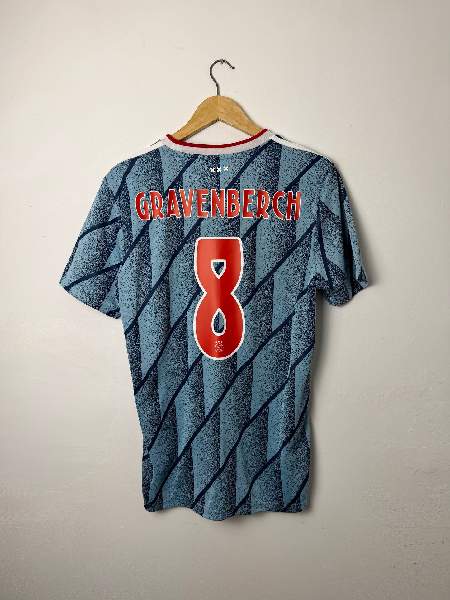 Ryan Gravenberch AFC Ajax 2020-21 away football shirt (M)
