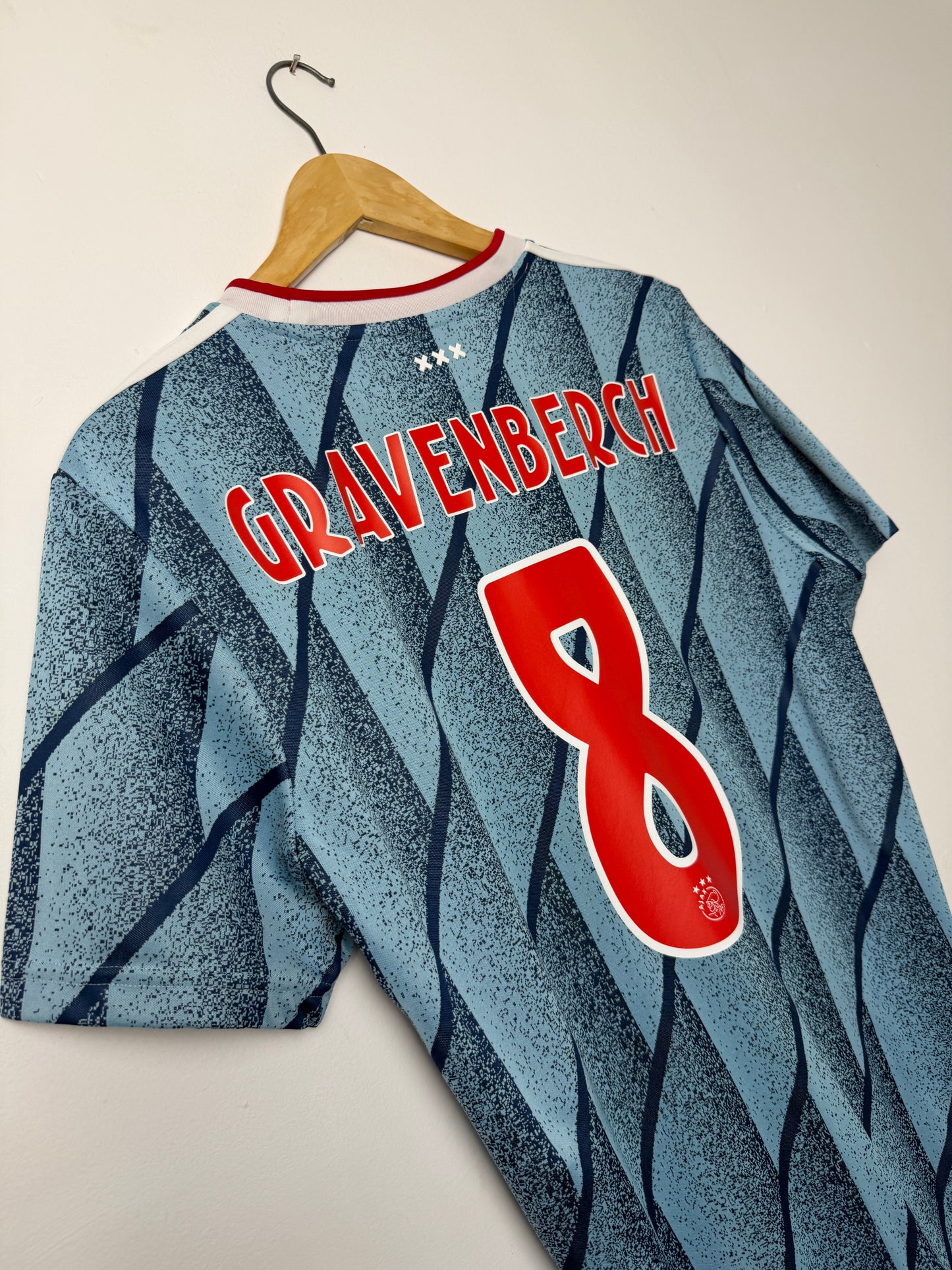 Ryan Gravenberch AFC Ajax 2020-21 away football shirt (M)
