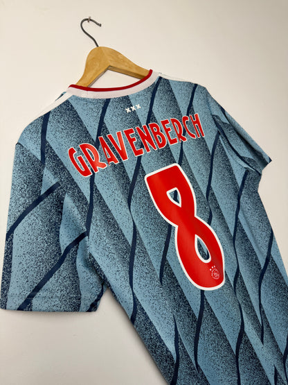 Ryan Gravenberch AFC Ajax 2020-21 away football shirt (M)