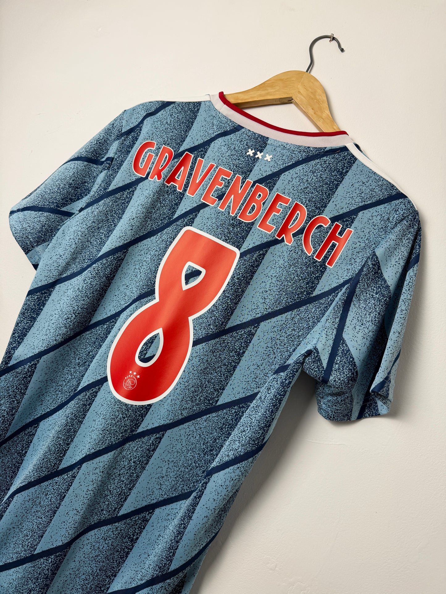 Ryan Gravenberch AFC Ajax 2020-21 away football shirt (M)