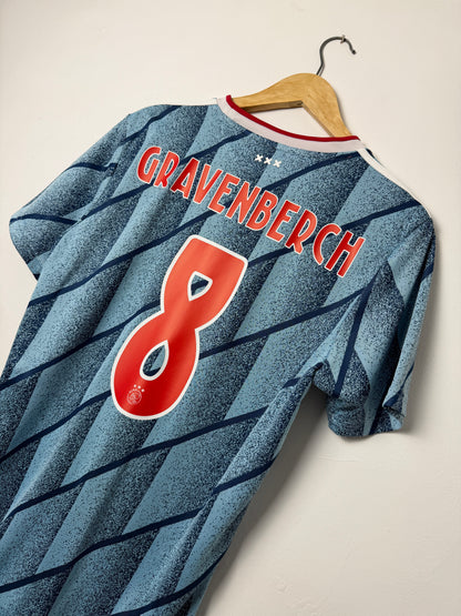 Ryan Gravenberch AFC Ajax 2020-21 away football shirt (M)