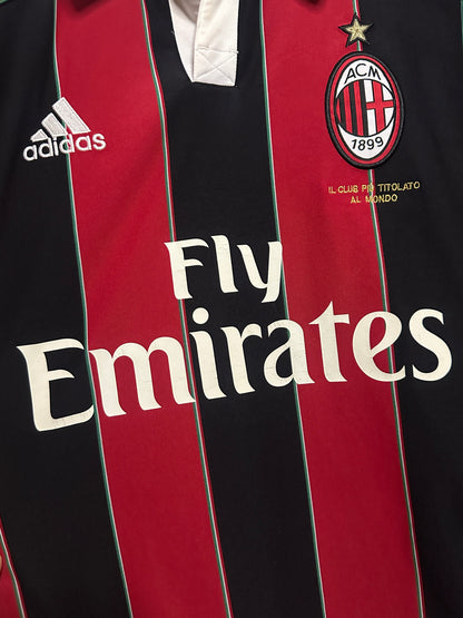 Alexandre Pato AC Milan 2012-13 long sleeve home football shirt (L)