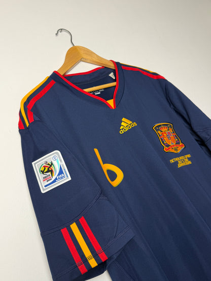Andres Iniesta Spain 2010 World Cup final away football shirt (XXL)