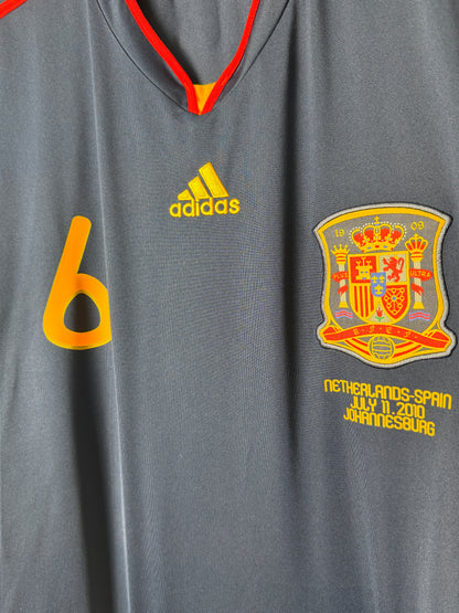 Andres Iniesta Spain 2010 World Cup final away football shirt (XXL)