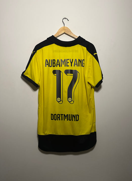 Pierre-Emerick Aubameyang Borussia Dortmund 2015-16 home football shirt (XL)