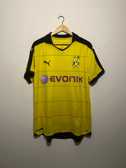 Pierre-Emerick Aubameyang Borussia Dortmund 2015-16 home football shirt (XL)