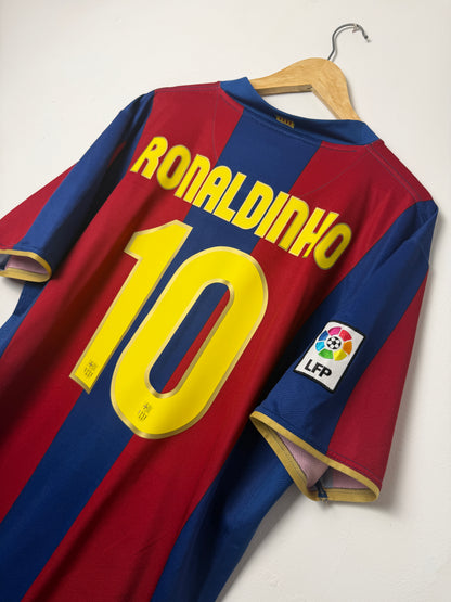 Ronaldinho FC Barcelona 2007-08 home football shirt (XL)
