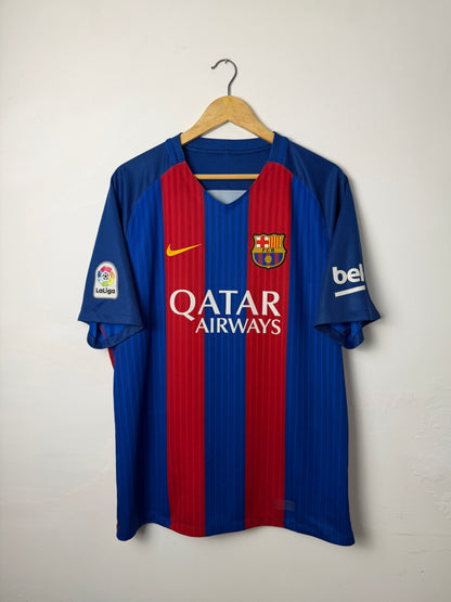 Neymar JR FC Barcelona 2016-17 home football shirt (XL)