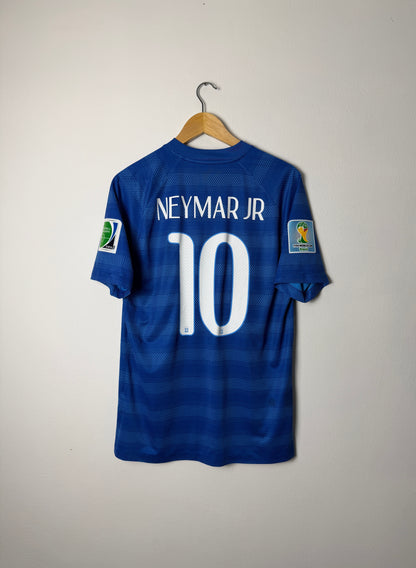 Neymar JR Brazil 2014 away football shirt (M)