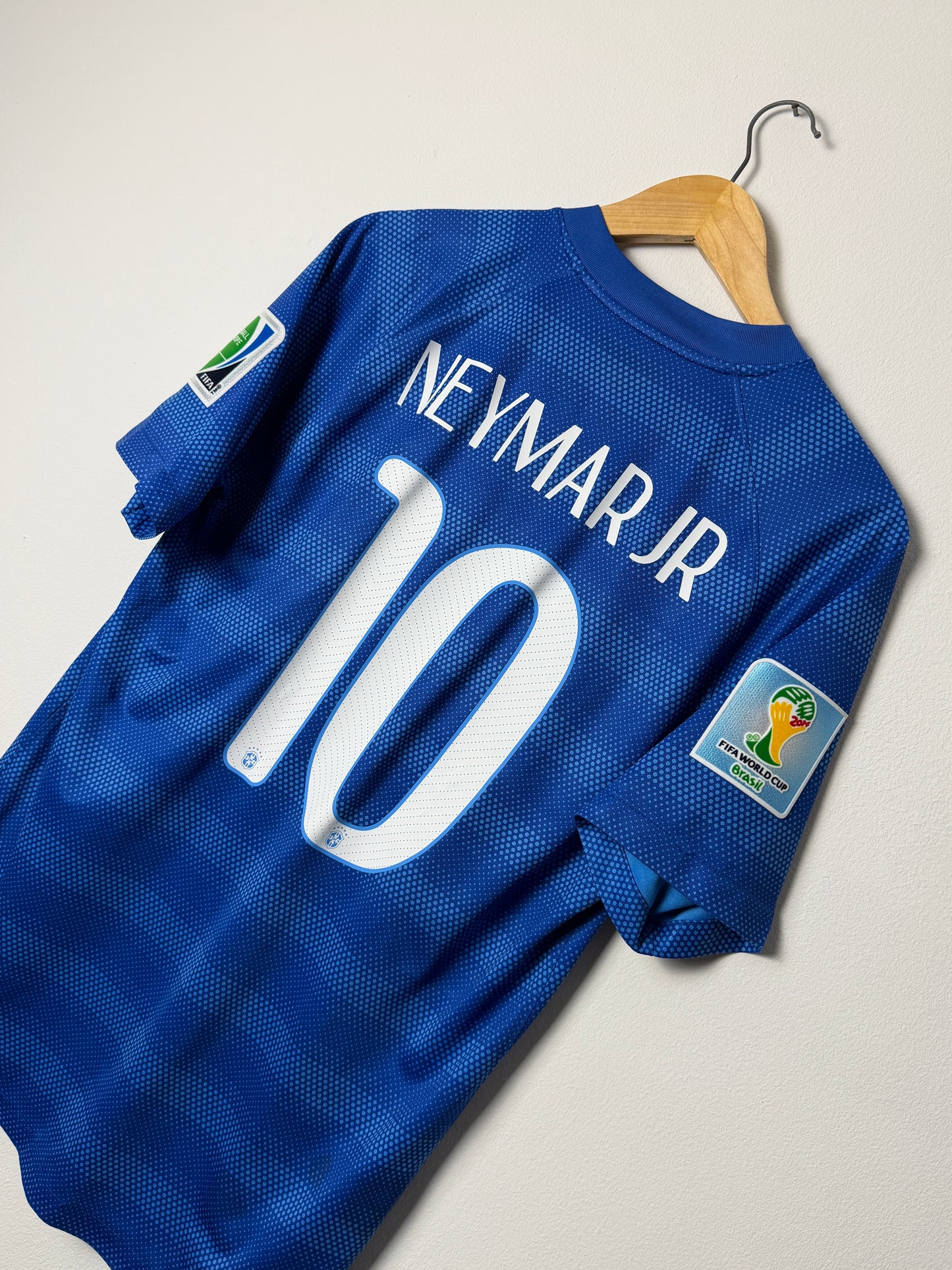 Neymar JR Brazil 2014 away football shirt (M)