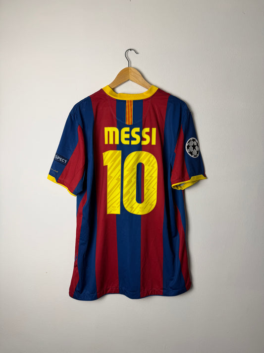 Lionel Messi FC Barcelona 2010-11 Champions League final edition home football shirt (XL)