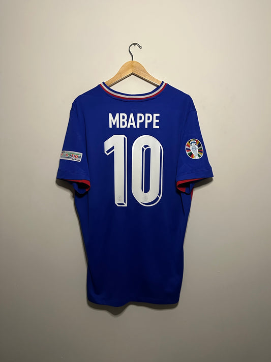 Kylian Mbappe France Euro 2024 home football shirt (XL)