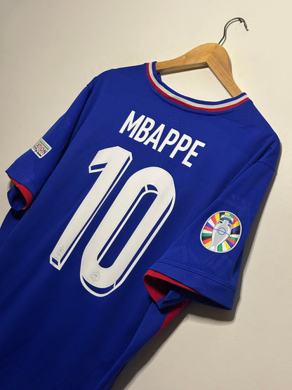 Kylian Mbappe France Euro 2024 home football shirt (XL)