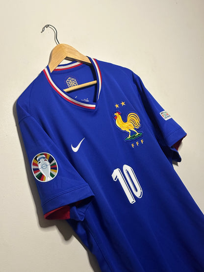 Kylian Mbappe France Euro 2024 home football shirt (XL)